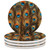 Animal Peacock Feather?1? Coasters for Drinks, Set of 4 Absorbent Round Ceramic Coasters Cork Backing Tabletop Protection Mat for Cold Drinks Wine Mugs Cups Wooden Table Decor