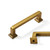 khtumeware 6 Pack 3 3/4 Inch Hole Center Antique Brass Cabinet Pulls Vintage Drawer Pulls Solid Cabinet Hardware Aged Kitchen Handles for Cabinets Cupboard Handles Drawer Handles