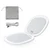 LoyalCat Travel Makeup Mirror,1X/10X LED Travel Magnifying Compact Mirror with Light,Portable Mirror for Handbag (White)