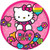 amscan Round Plates | Hello Kitty Rainbow Collection | Party Accessory | 48 Ct., Small, Multicolor