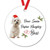 Christmas Ornament Dear Santa Define Naughty Christmas Decorations Gift Personalized Santa Hat Dog Hanging Ornament Beagle Dog Christmas Decor Round Ceramic Ornaments Gift