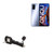 BoxWave Cable Compatible with Realme Narzo 30 Pro - USB Type-C Keychain Charger, Key Ring 3.1 Type C USB Cable - Jet Black