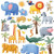 RoomMates RMK1136SCS Jungle Adventure Peel & Stick Wall Decals