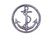 Rustic Silver Cast Iron Anchor and Rope Nautical Kitchen Trivet 7"
