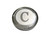 Kiola Designs Silver Toned Round Letter C Monogram Magnet