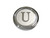 Kiola Designs Silver Toned Round Letter U Monogram Magnet