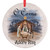 godblessign Religious Christmas Ornaments O Come Let Us Adore Him Nativity Scene Tree Decorations 3'' Ceramics Round Keepsake, White-style-1, 3in
