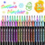 OUNIY Double Line Outline Markers, 36 Colors Super Squiggles Glitter Markers Self Outline Metallic Markers, Shimmer Markers Doodle Drawing Pens for Birthday Greeting Card, Journal, DIY Art Crafts
