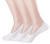 MOOCHI (Pack of 3 Pairs Men's Cotton No Show Liner Invisible 100% Cotton Socks White