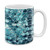 MUGBREW Mermaid Scales Blue Wave White Ceramic Coffee Mug Tea Cup, 11 OZ