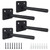 Floating Shelf Brackets 4 Inch Heavy Duty Hidden Shelving Brackets for Floating Wood Shelves Hardware Rod with 3/8 Diameter,4 Pack Solid Steel Blind Shelf Supports with Screws