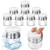 8 Pcs Empty Airless Pump Jar Refillable Cosmetic Container Airless Pump Bottles Portable Travel Pump Dispenser Leakproof Vacuum Bottle Moisturizer Container for Creams Gels Lotions (1 oz)