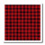 3D Rose Red and Black Plaid Checks Pattern Iron On Heat Transfer, 10 x 10, White