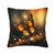 RLDOBOFE Orange Butterfly Print Throw Pillow Covers Decorative Pillow Cover Square Cushion Cases Soft Cushion Cover Throw Sofa Pillow Case for Home Decor Living Room Bed Couch Car 16"x16"