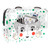 Portable Makeup Bag with Zipper Travel Toiletry Bag for Women Handy Storage Cosmetic Pouch Cartoon Art