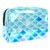 Portable Makeup Bag with Zipper Travel Toiletry Bag for Women Handy Storage Cosmetic Pouch Blue Mermaid Scale Pattern Portable Makeup Bag with Zipper Travel Toiletry Bag for Women Handy Storage Cosmetic Pouch Blue Mermaid Scale Pattern