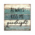 SILYHEART Always Kiss Me Goodnight Wood Framed Signs Wood Block Plaque Retro Family Prayer Wood Decor Farmhouse Wall Hanging Plaque for Bedroom Living Room Shelf Kitchen Home 8x8in