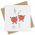 Azeeda 'Dancing strawberries ' Blank Greeting Card (GC00053143)