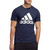 adidas mens Ultimate Badge of Sport Tee Grey/Collegiate Navy Medium