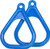 Swing Set Stuff Plastic Trapeze Rings with SSS Logo Sticker, Blue
