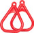 Swing Set Stuff Plastic Trapeze Rings with SSS Logo Sticker, Red