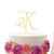Vinisong Letter K Cake Topper Acrylic Gold Initials Cake Topper Personalized Acrylic Cake Toppers Happy Birthday Wedding Anniversary Cake Decoration Party Supplies