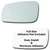 Mirror Glass + Full Size Adhesive Pad for 1999-2004 Volkswagen Jetta Driver Side Replacement (1999 2000 2001 2002 2003 2004 99 00 01 02 03 04)