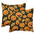 Decorative Square Throw Pillow Covers Set of 2 Funny Halloween Pumpkin Pillow Case for Home Office Car, 18 x 18 inches