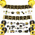 Chilfamy 2023 Graduation Decorations, Graduation Party Decorations with Black Gold Congrats Grad Banner, Graduation Photo Booth Props, Garland Signs, Balloons for Class of 2023 Graduation Party