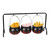 NQEUEPN 3pcs Witches Halloween Cauldron, with Witch Cauldron Candy Holder Witches Cauldron Serving Bowls on Rack Candy Bucket Cauldron for Home Kitchen Indoor Outdoor Halloween Decor (Black, Red)