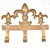 Indian Shelf Coat and Key Hanger | Gold Coat Hooks for Kids | Brass Coat Hanger Hooks for Wall | Fleur De Lis Tri Coat Hooks | Hanging Wall Hooks | Hook Wall Mounted Coat Rack [12.70 cm]