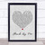 Stand by Me Grey Heart Song Lyric Quote Print