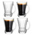 BOHEM'S Espresso Cups, 5 oz Clear Glass Coffee Mugs, Cappuccino Cups with Large Handle, Drinking Tea Glasses for hot and cold beverages, Latte, Mocha, Milk (4)