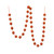 Creative Co-Op Wool Felt Garland with Wood Beads, Natural and Rust