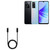 BoxWave Cable Compatible with Oppo A57s - DirectSync PD Cable (3ft) - USB-C to USB-C (100W), Type C Braided 3ft Charge and Sync Cable - Jet Black