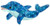 First & Main 7" Blue Floppy Under the Sea Dolphin Basic Plush Toys