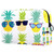 Pineapple With Glasses Makeup Bags Portable Tote Cosmetics Bag Travel Cosmetic Organizer Toiletry Bag Make-up Cases for Women Pineapple With Glasses Makeup Bags Portable Tote Cosmetics Bag Travel Cosmetic Organizer Toiletry Bag Make-up Cases for Women