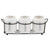 3-Piece Ceramic Silverware Caddy with Metal Rack, Cutlery Organizer Flatware Caddy for Countertop, White