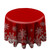Round Tablecloth 60 Inch, Abstract Snowflakes Red Table Cloth Cover Polyester Washable Stain Resistance Table Protector for Holiday Party Picnic Dining Decor