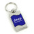 Jeep Wrangler Blue Spun Brushed Metal Key Ring