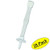 25 Pack - Designers Impressions White Lite Duty Spring Door Stop w/Rubber Bumper : 0058