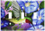 Art Plates - Hummingbird & Flowers Switch Plate - Triple Toggle
