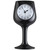 Fox Valley Traders Wine Glass Wall Clock, Black