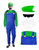 slhiewaly Super Brothers Costume Halloween Outfit Cosplay Super Plumber Jumpsuit Adult Green Medium