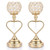 OwnMy Set of 2 Gold Crystal Pillar Candle Holders Crystal Bowl Candlestick Holders, Elegant Crystal Metal Tealight Candelabras Tall Votive Candle Stands for Table Centerpiece Home Candle Decoration OwnMy Set of 2 Gold Crystal Pillar Candle Holders Crystal Bowl Candlestick Holders, Elegant Crystal Metal Tealight Candelabras Tall Votive Candle Stands for Table Centerpiece Home Candle Decoration