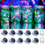 30 LED 10 Packs Solar Mason Jar Lights [Updated] Fairy Firefly Jar Lids String Lights with Hangers Waterproof Patio Yard Garden Wedding Party Decoration - Colorful (NO Jars)