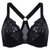 DELIMIRA Women's Front Closure Plus Size Full Coverage Lace Underwire Racerback Bra Black 40C