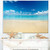Designart PT11626-20-12 sand of Beach In Calm Caribbean shore Modern Seascape canvas Artwork,Blue,20x12"
