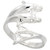 Sterling Silver Double Dolphin Ring Polished finish 11/16 inch wide, size 6