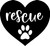 Love Rescue Dog Paw Print Heart Animals Wall Decals for Walls Peel and Stick Wall Art murals Black Medium 18 Inch